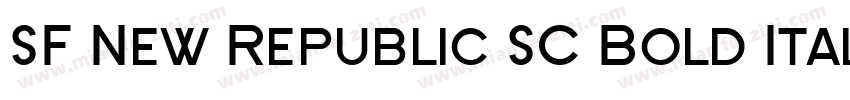 SF New Republic SC Bold Italic字体转换